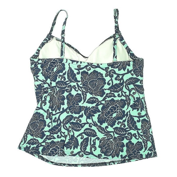 VGUC- Lands End Floral Underwire Tankini Top w/Convertible Straps - Picture 2 of 7